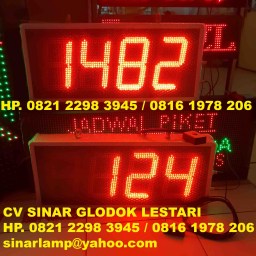 Lampu Digital Count Up 4 Digit 8 inch